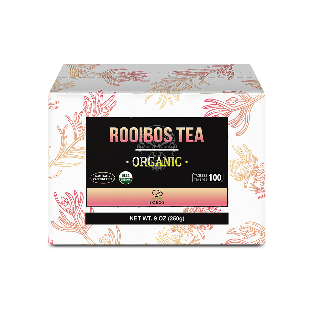 Organic Rooibos Tea, 9oz (250g), 100 Tagless Tea Bag