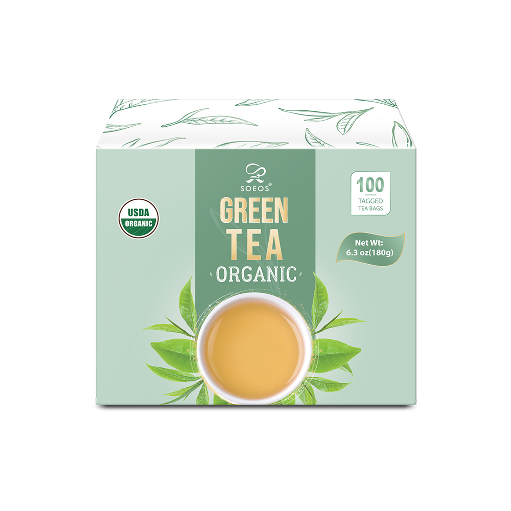 Organic Green Tea, 100 Tea Bags, 6.3 oz