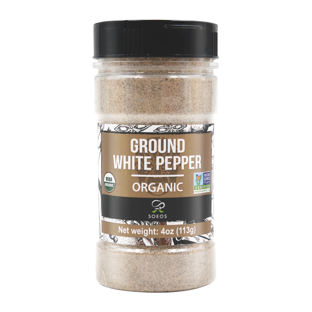 Organic White Pepper, Ground Fine, 4oz