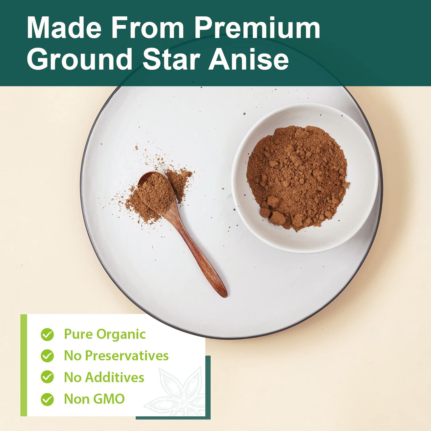 Organic Star Anise Powder, 1.3 oz (37g)