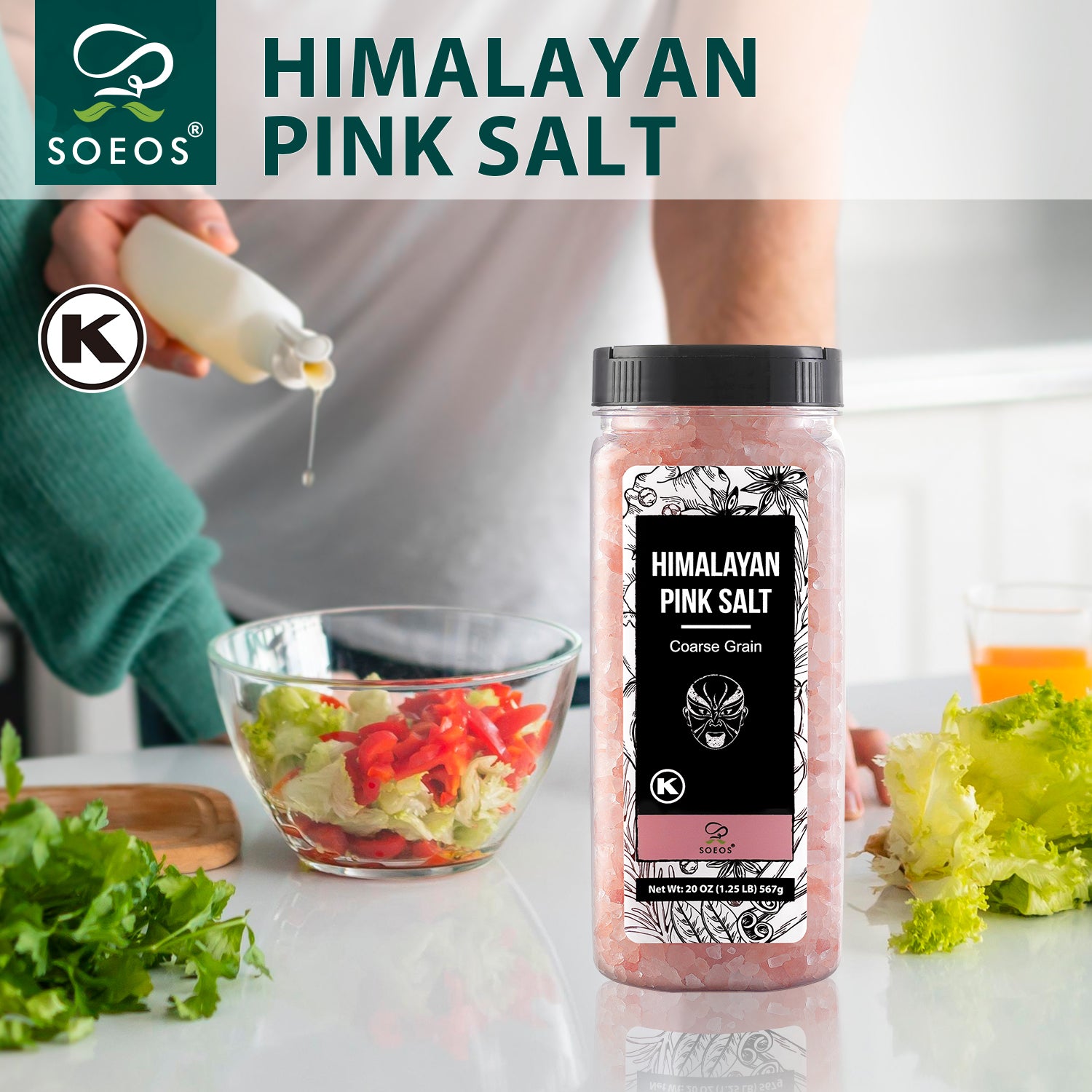 Himalayan Pink Salt, Coarse Grain, 20 oz (1.25 lb)