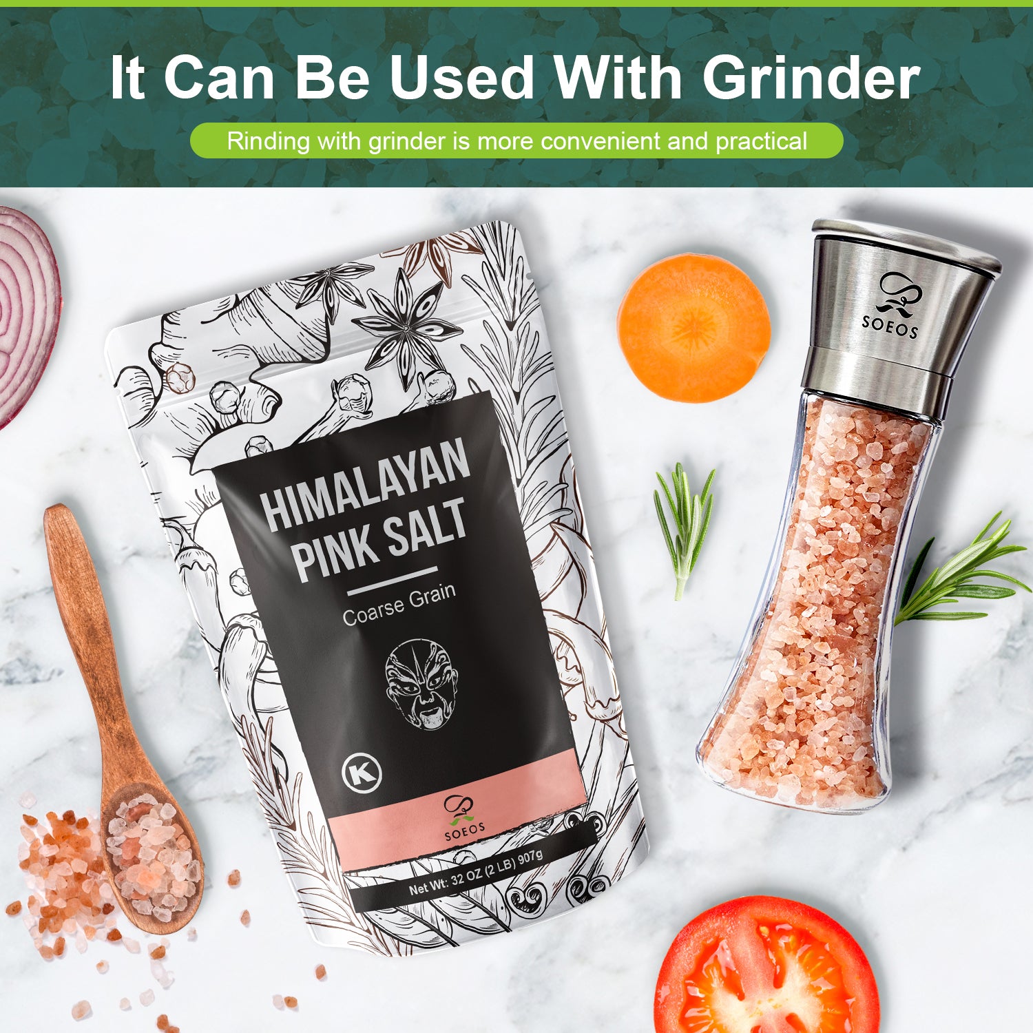 Pink Himalayan Salt, Coarse Grain, 2lbs.