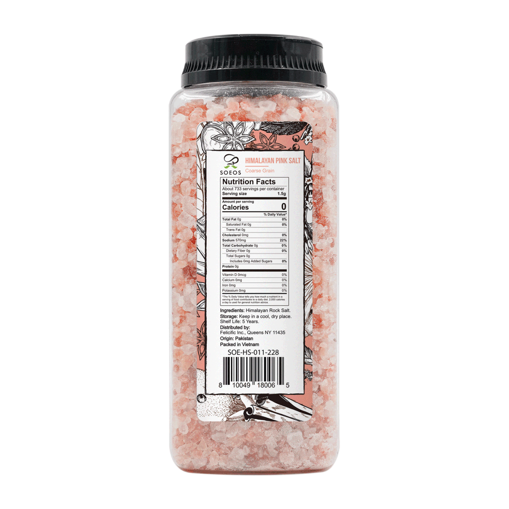 Himalayan Pink Salt, Coarse Grain, 39 oz.