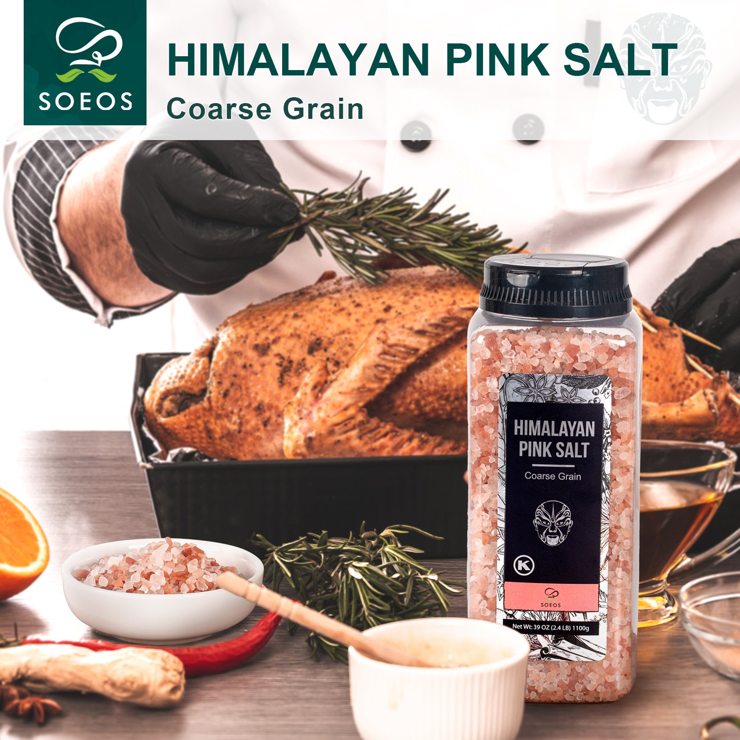Himalayan Pink Salt, Coarse Grain, 39 oz.