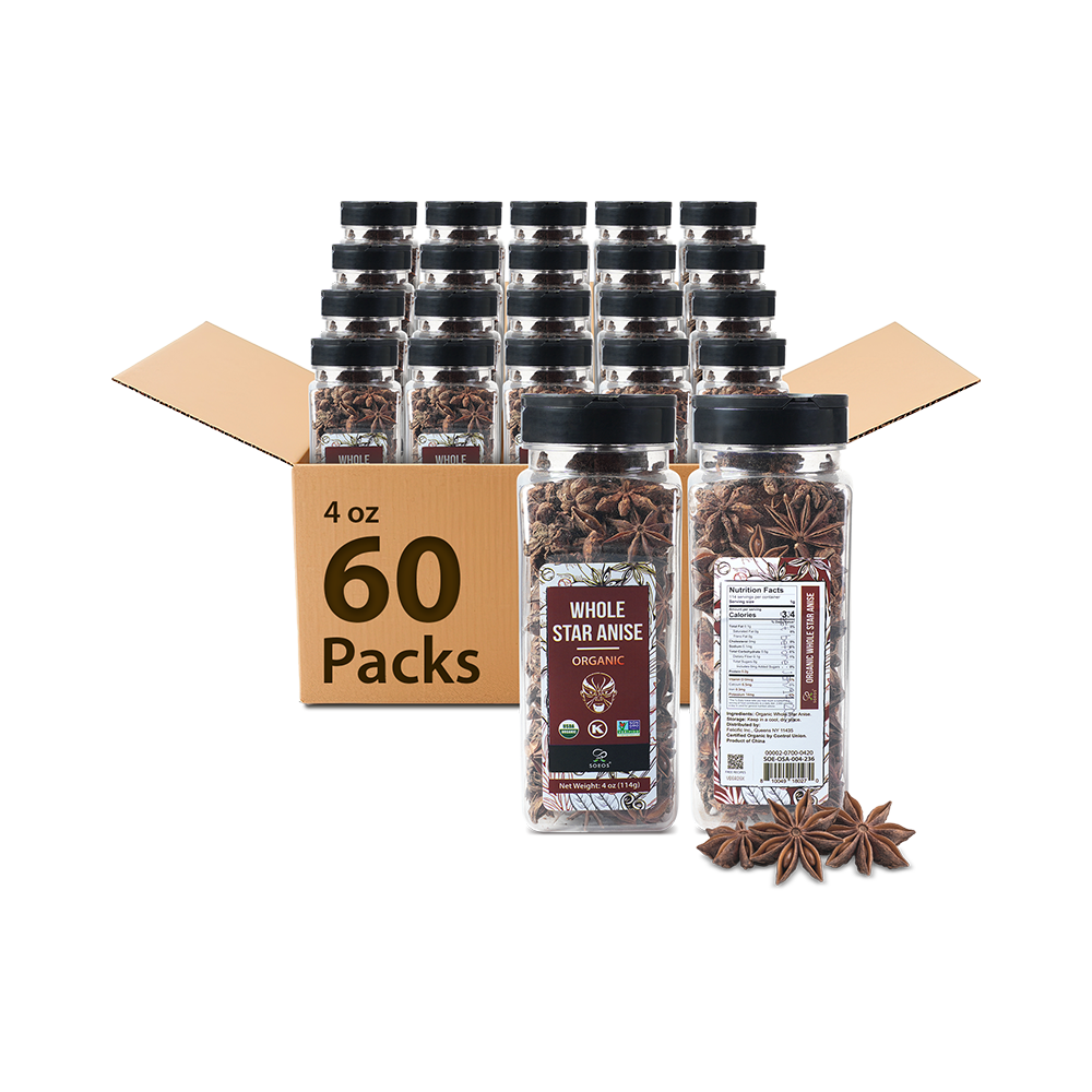 Organic Whole Star Anise - Case of 60 – Soeos