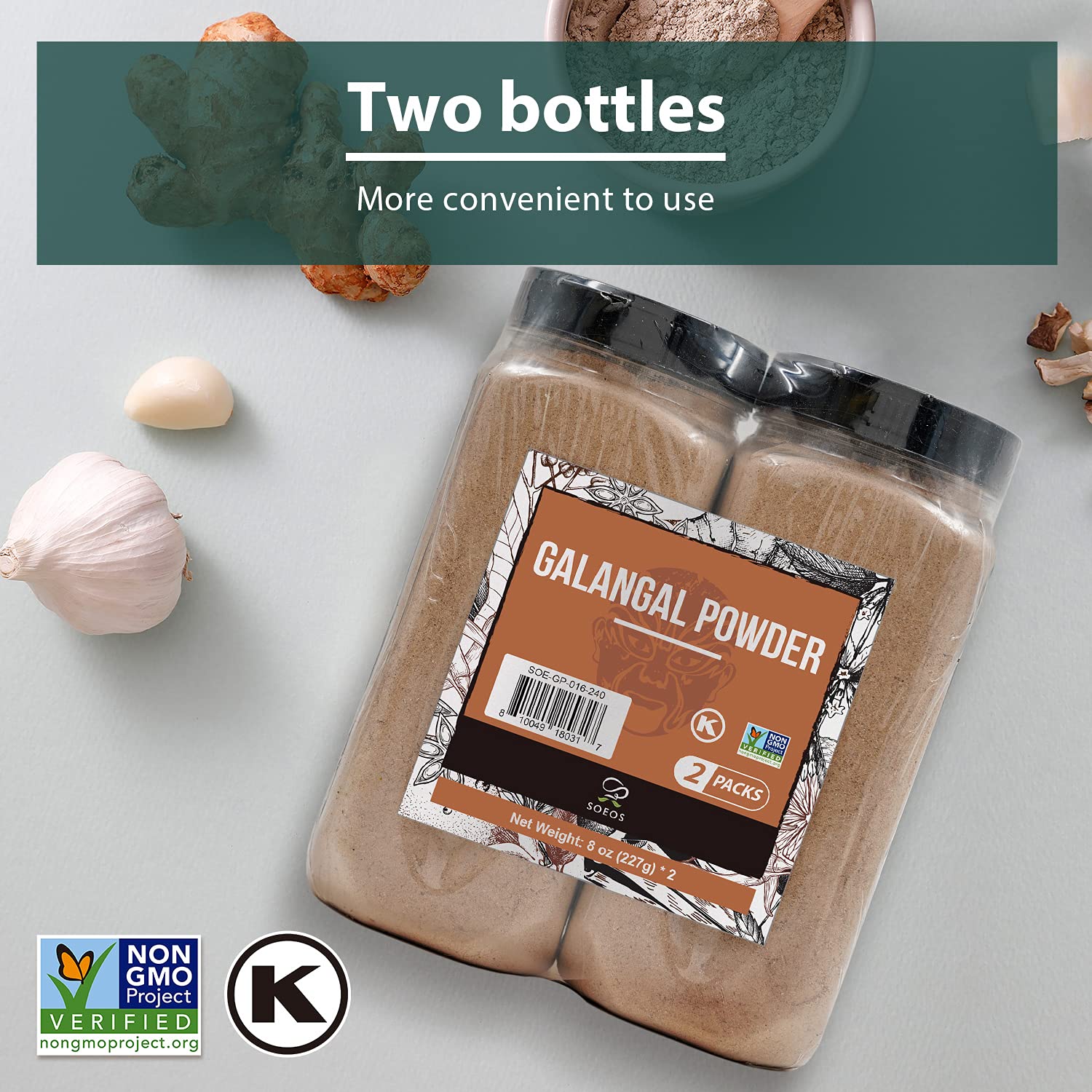 Galangal Powder 8oz (227g), Twin Pack, 16oz Total
