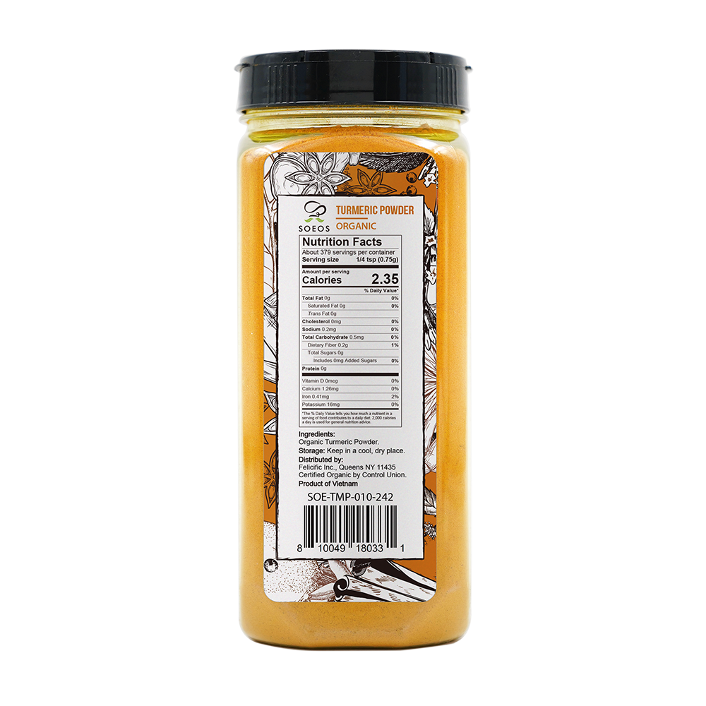 Organic Turmeric Powder, 10oz (284g) - Case of 60