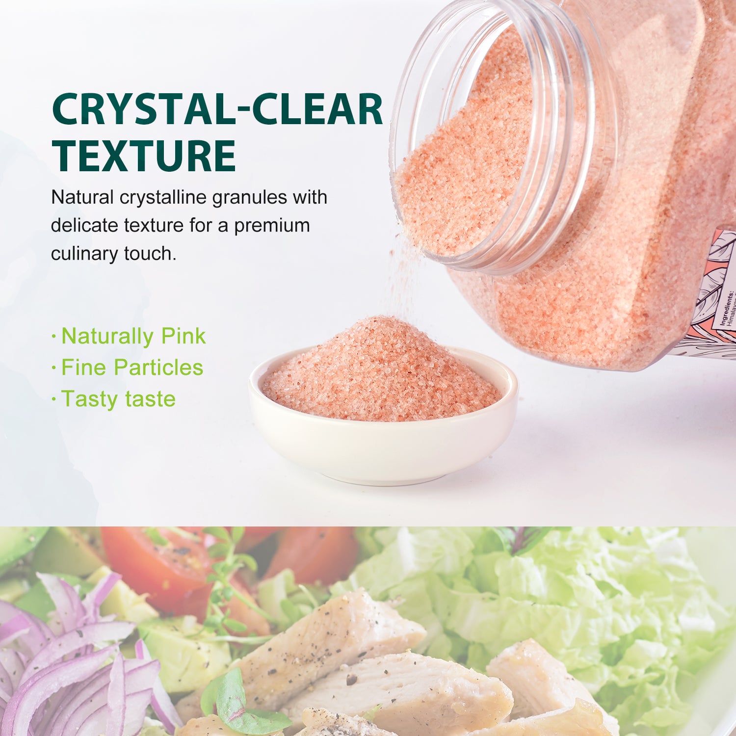 Pink Himalayan Salt, Fine Grain, 39 oz.