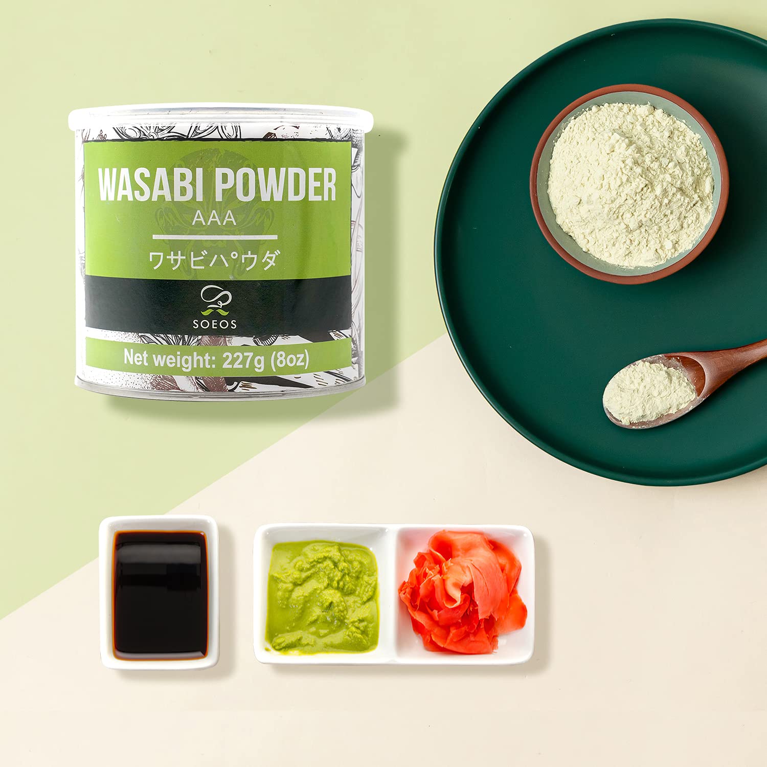 Premium Wasabi Powder 2 Pack of 8oz, 16 oz in Total