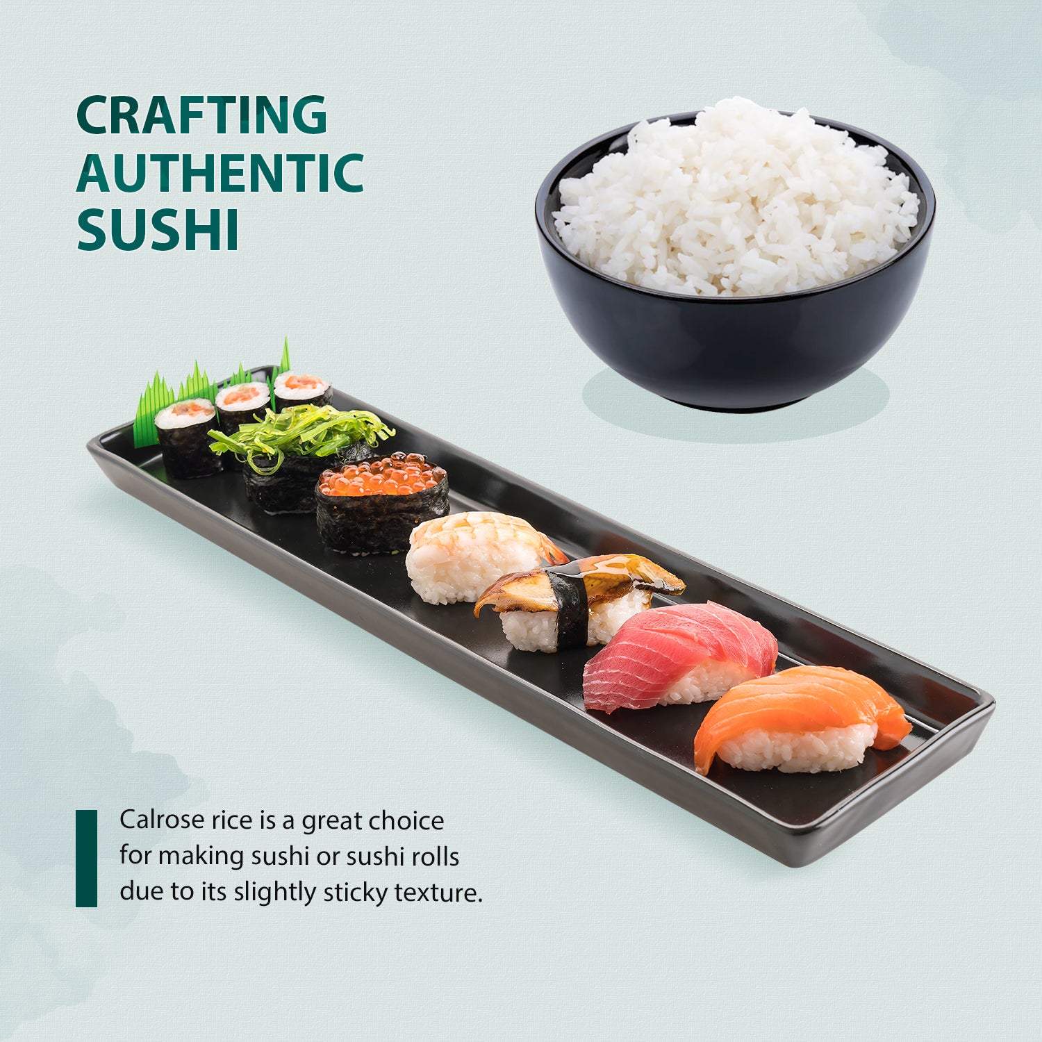 Premium Sushi Rice, 4 lb (2 Pack), Calrose Rice, Medium Grain