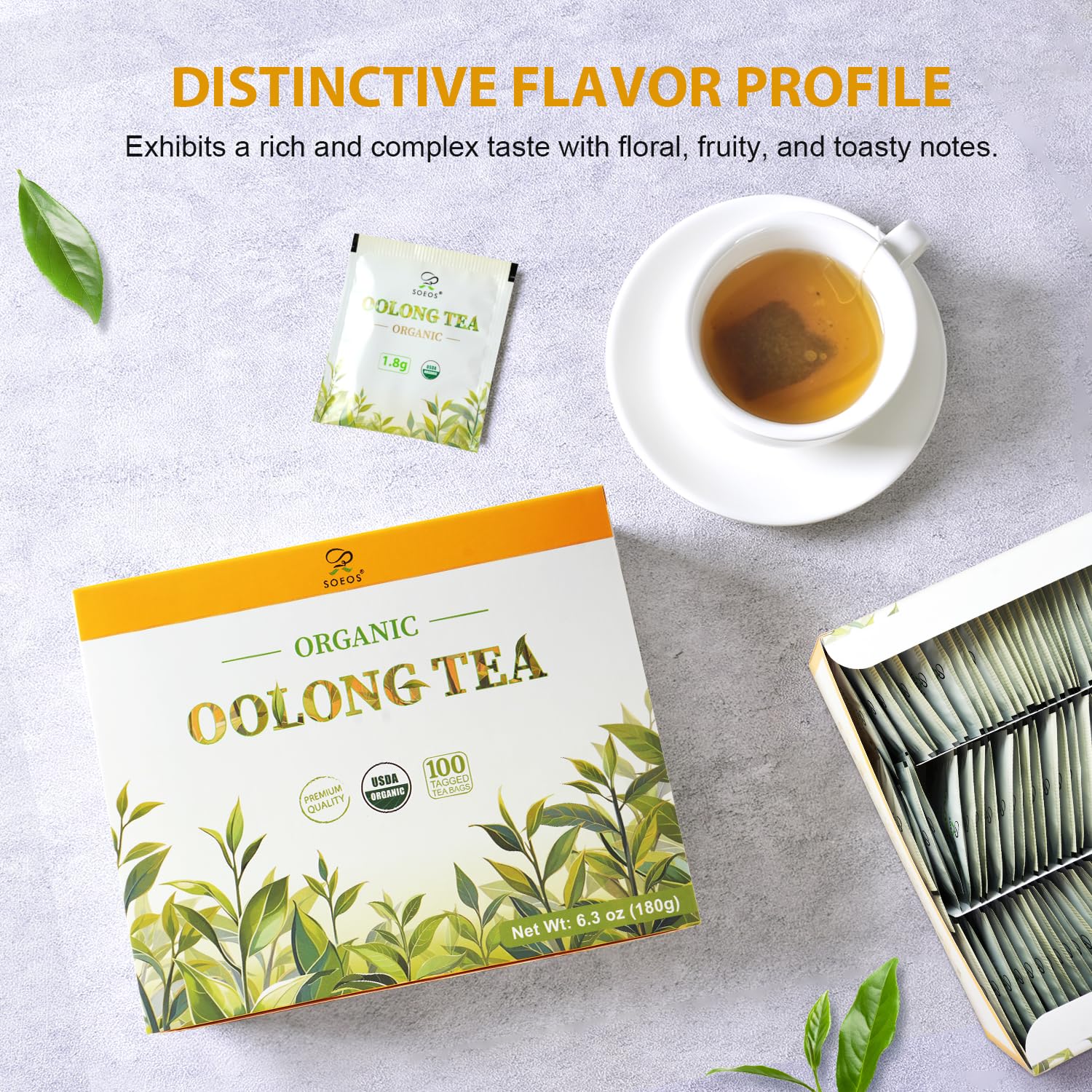 Organic Oolong Tea, 200 Tea Bags (2 Pack)