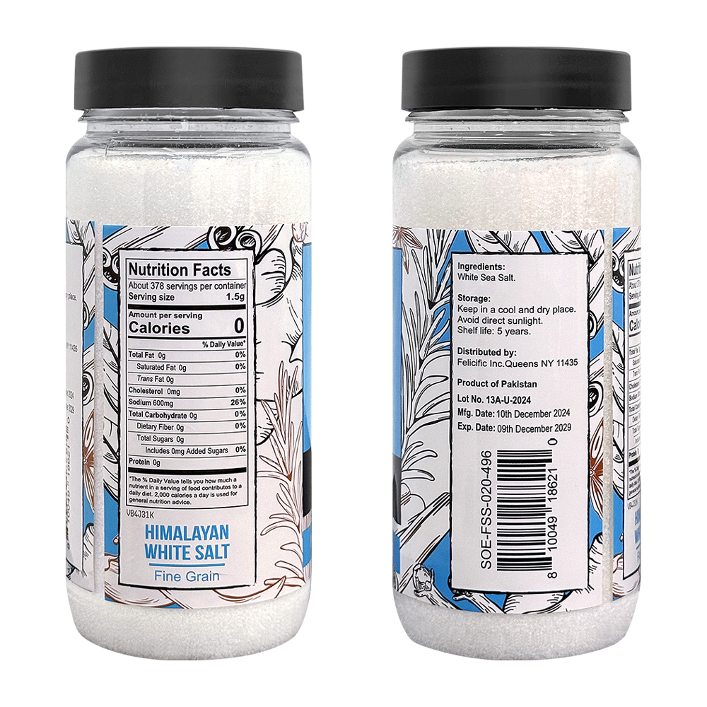 Sea Salt, Fine Grain, 20 Oz (1.25 Pound)
