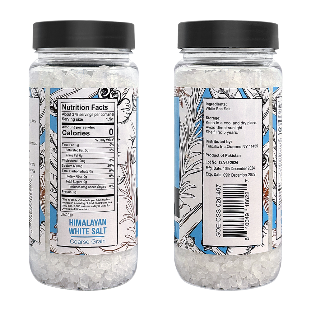 Sea Salt, Coarse Grain, 20 Oz (1.25 Pound)