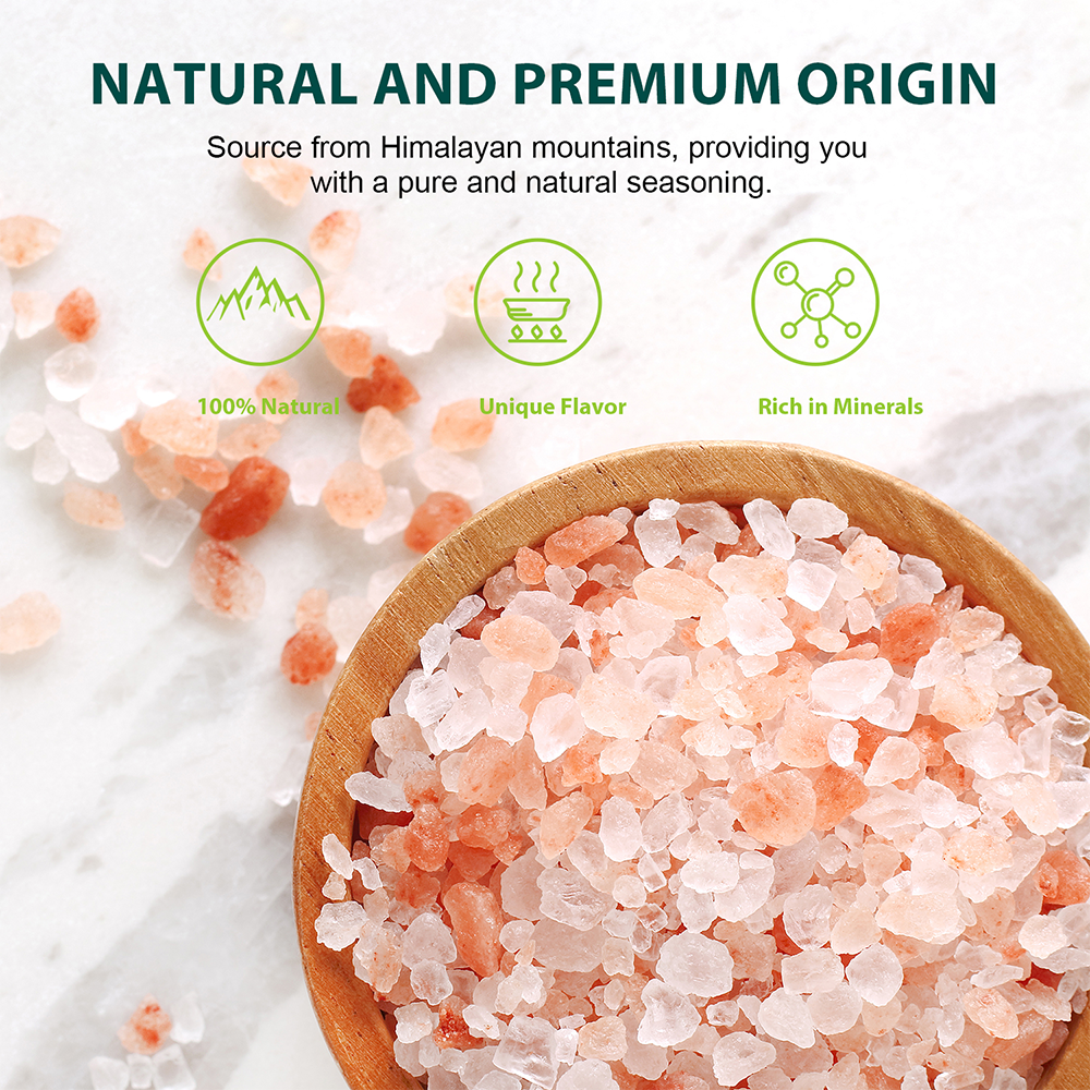 Soeos Himalayan Pink Salt, Coarse Grain, 453.59 Grams