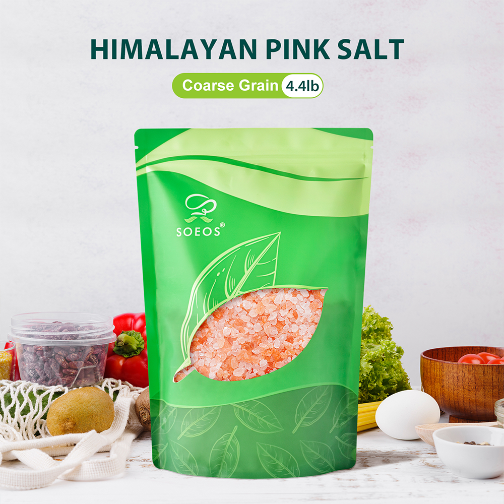 Soeos Coarse Grain Himalayan Pink Salt, 2kg/ 70.5oz