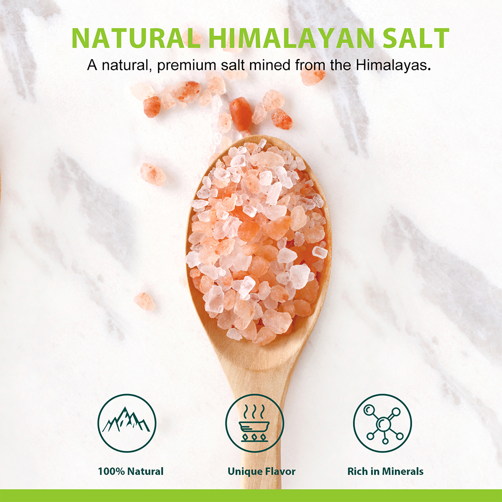 Soeos Coarse Grain Himalayan Pink Salt, 2kg/ 70.5oz