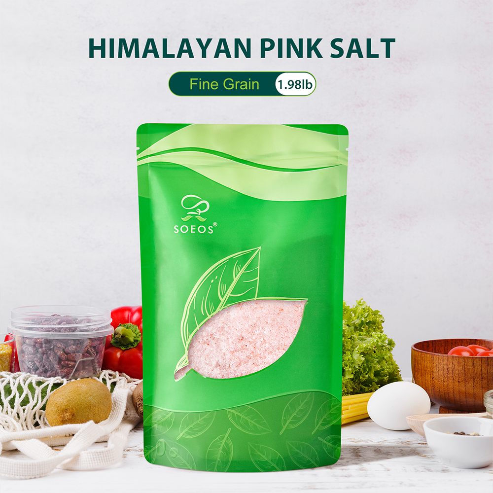 Soeos Fine Grain Himalayan Pink Salt, 900g/ 31.7oz