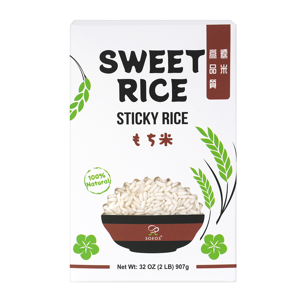 Sweet Rice Sticky Rice Dragonbrand Sweet Rice (Sticky Rice), 2 lb - Case of 18 – Soeos