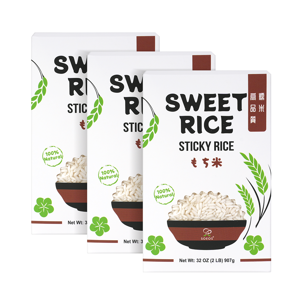 Sweet Sticky Rice, 32 oz (2lbs), Pack of 3