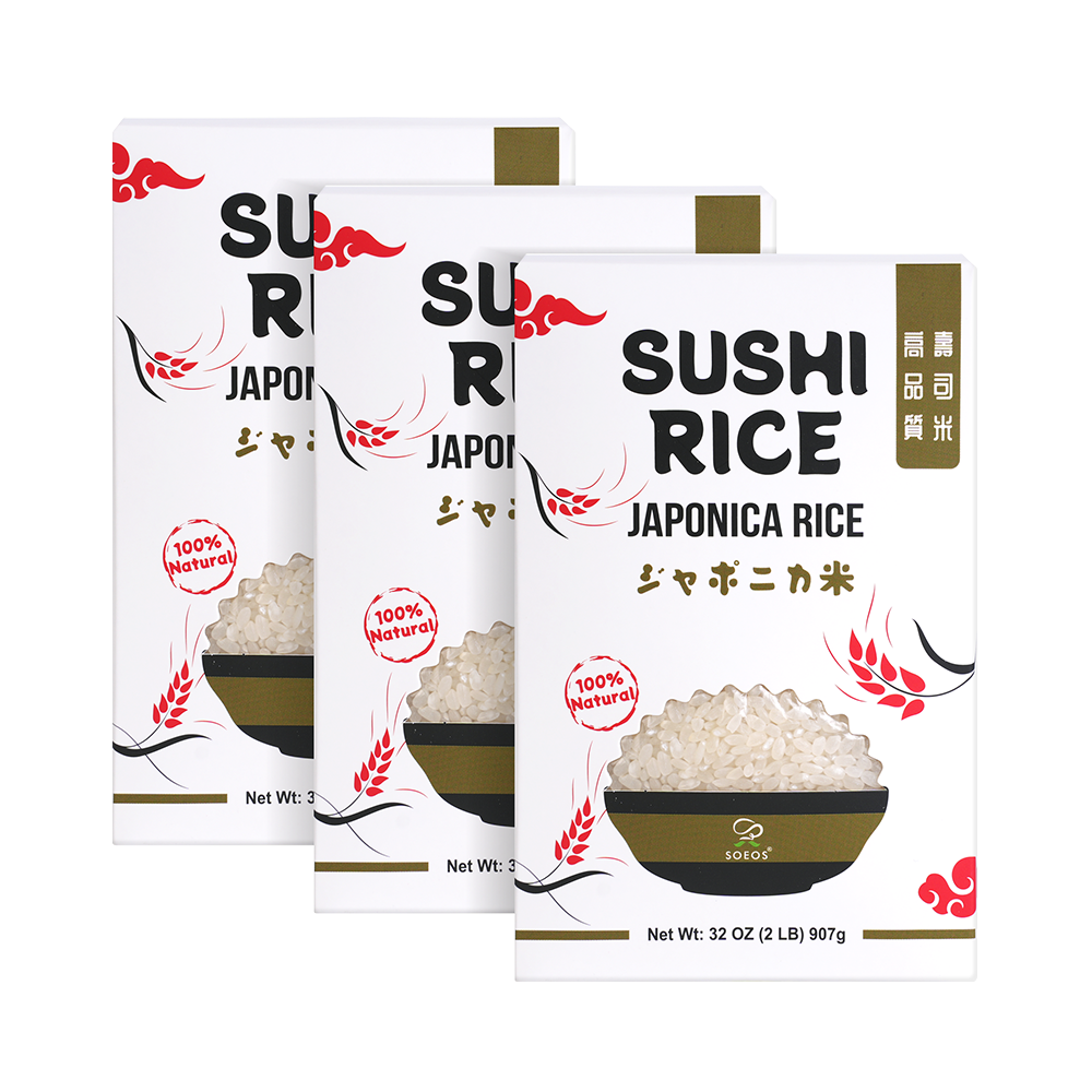 Japonica Sushi Rice, 32 oz (2 lb), Pack of 3