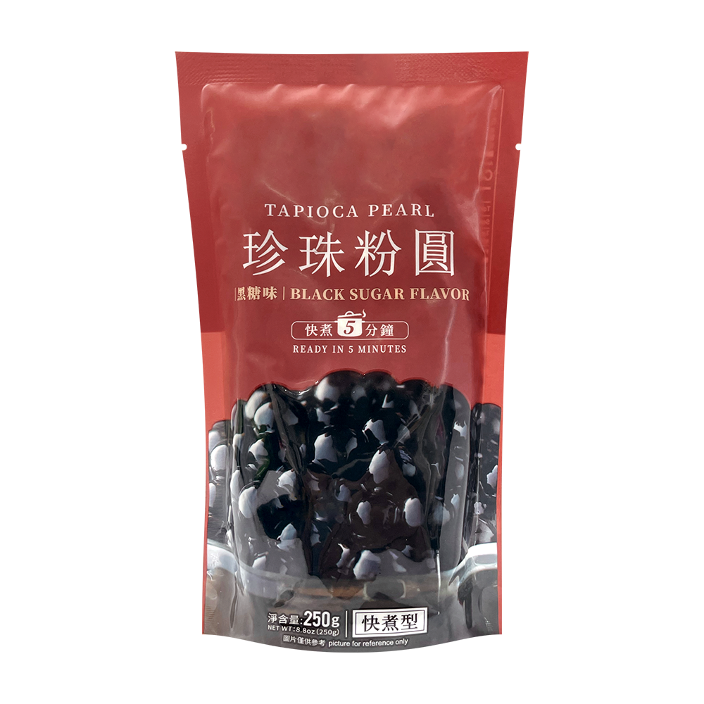 Soeos Boba Pearls, Black Sugar Flavor Tapioca Pearls, 8.8 oz (250 g)