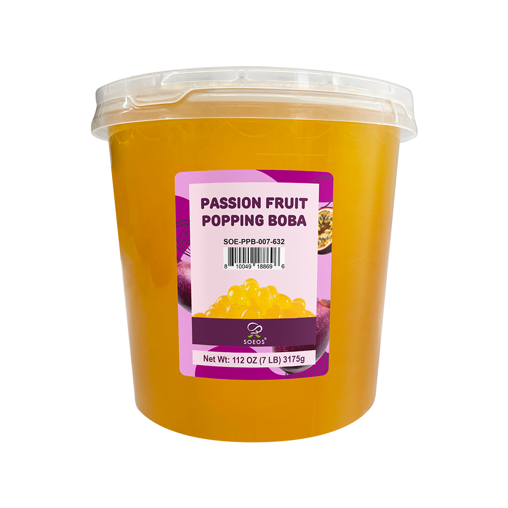 Passion Fruit Popping Boba Pearls, 7lb (1 Pack)