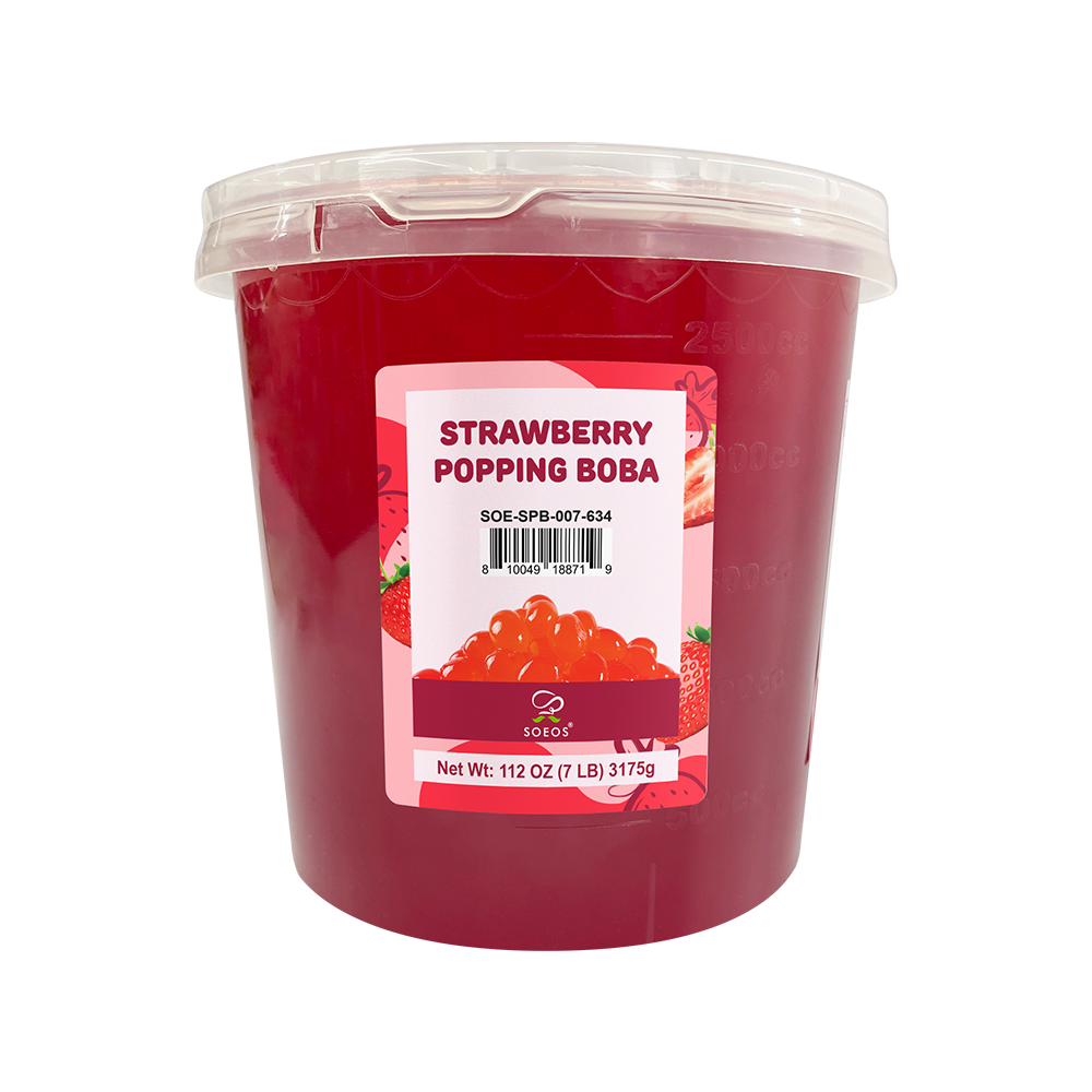 Strawberry Popping Boba Pearls, 7lb (1 Pack)