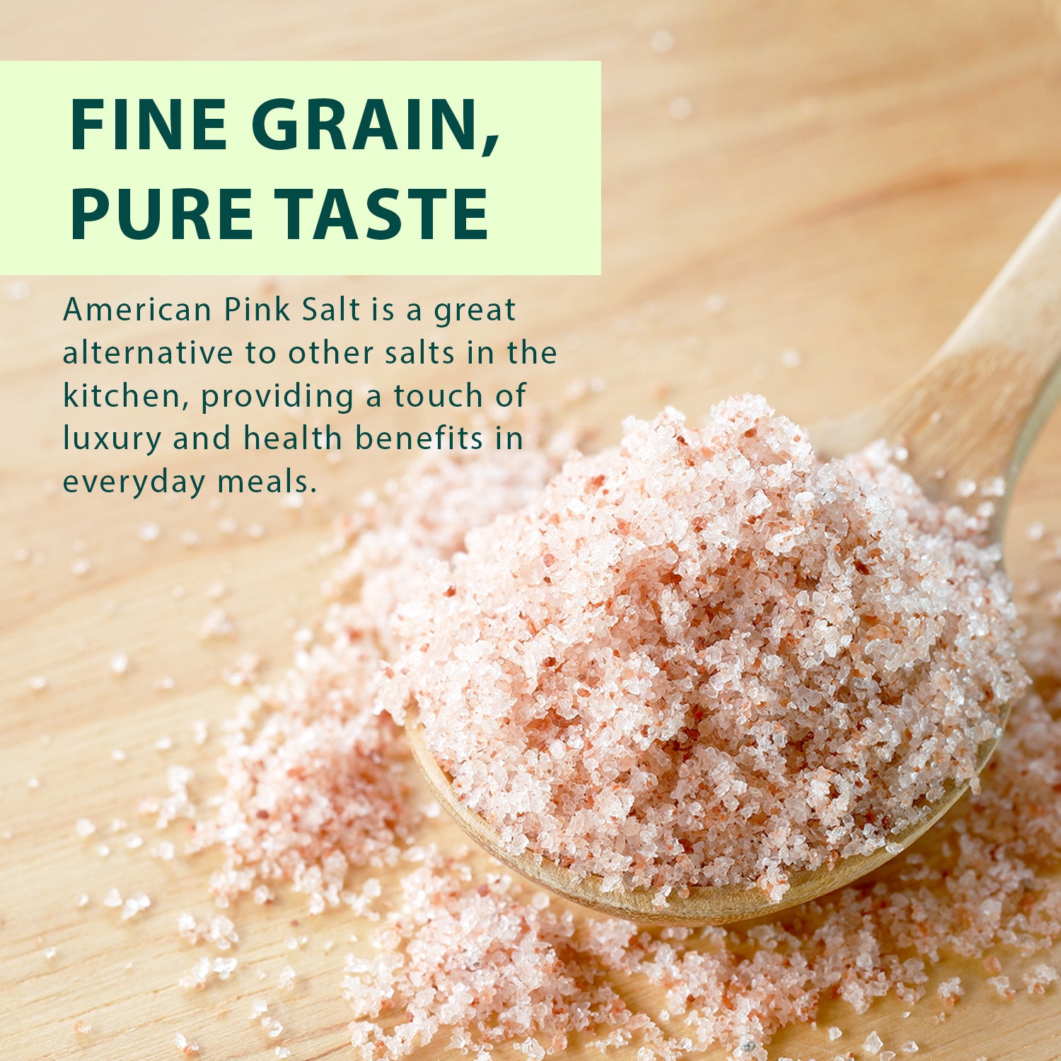 American Pink Salt, Fine Grain, 16oz (453g)