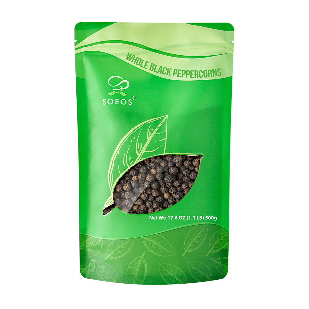 Soeos Whole Black Peppercorns 17.6 oz (500g)