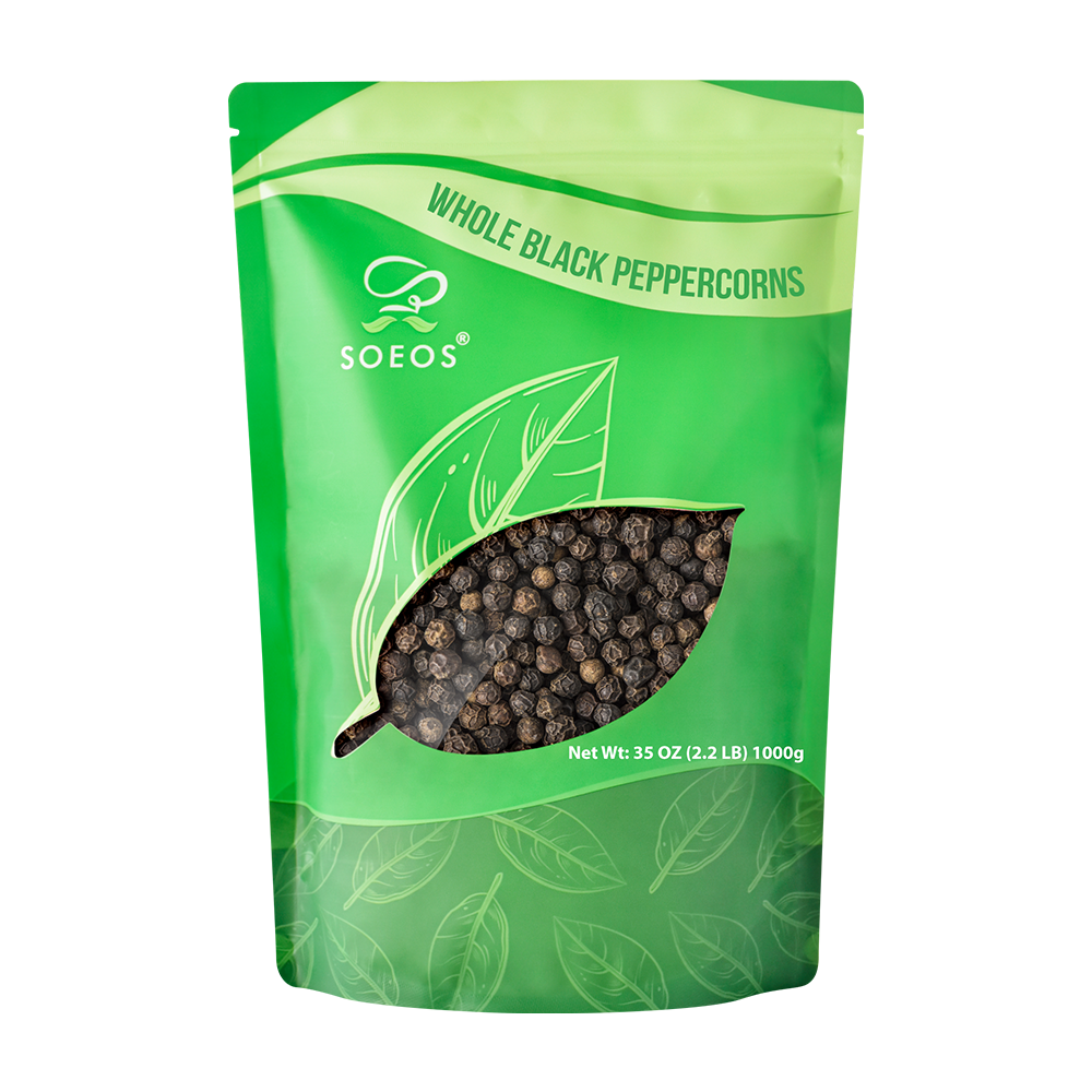 Soeos Whole Black Peppercorns 35 oz (1000g)