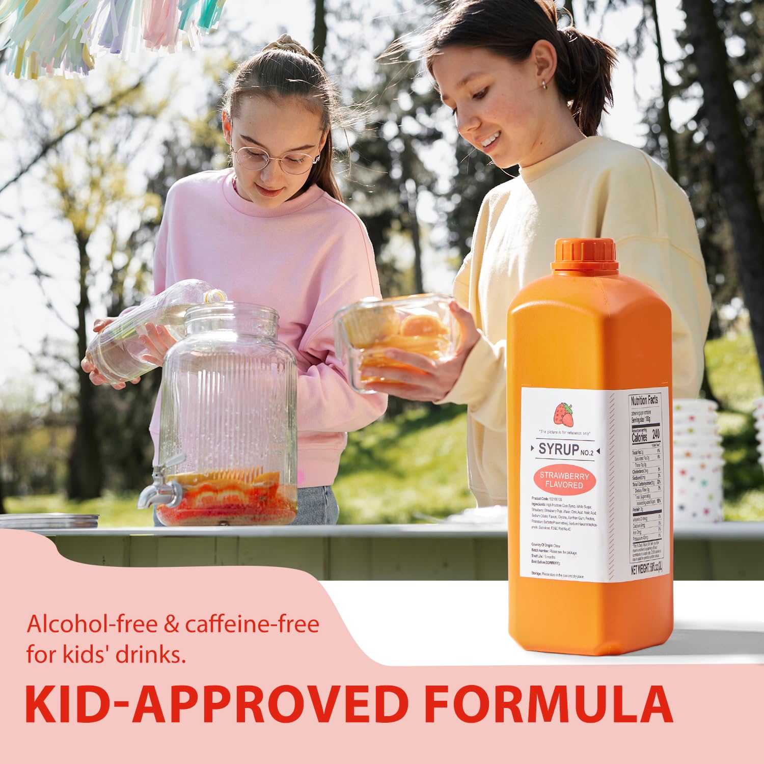 Strawberry Flavored Syrup, 68 fl oz (2 Liters)