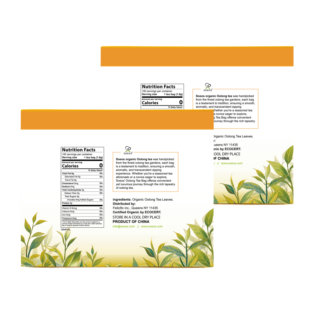 Organic Oolong Tea, 200 Tea Bags (2 Pack)