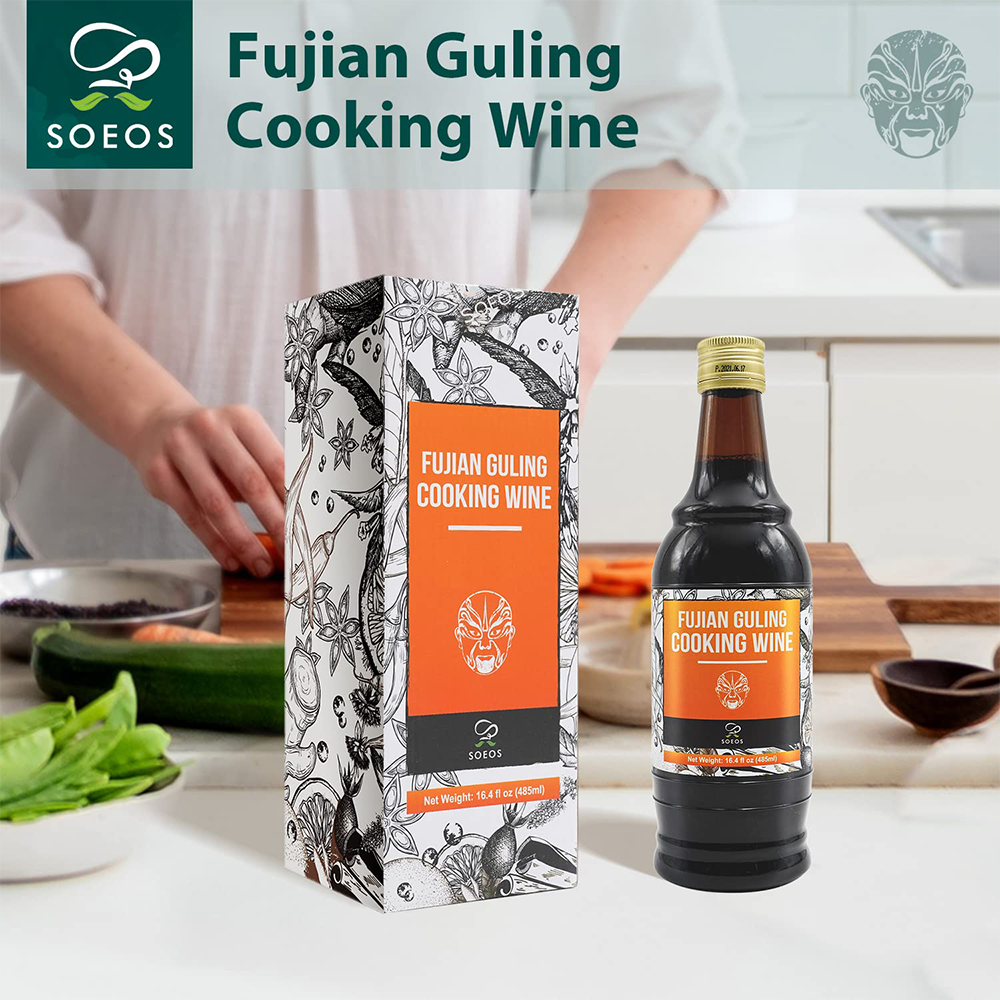 Soeos Fujian Guling Cooking Wine 485ml, 9 Servings per Container, 2 Pack