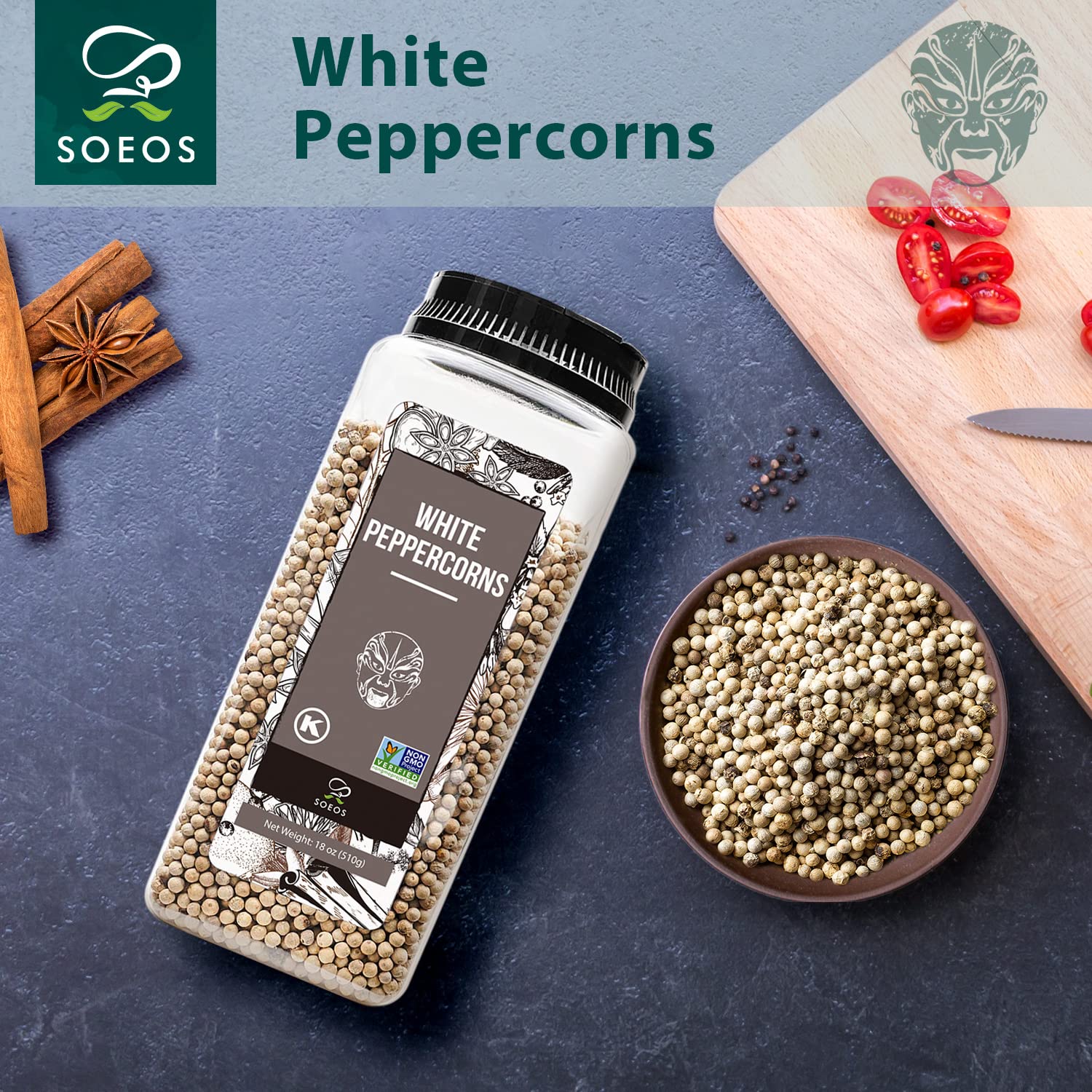 Whole White Peppercorns 18oz