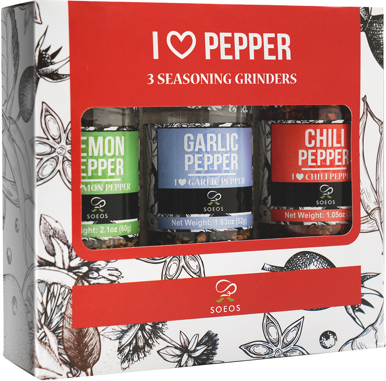 Spice Set of 9 I Love BBQ + Pepper + Garlic Seasoning Set
