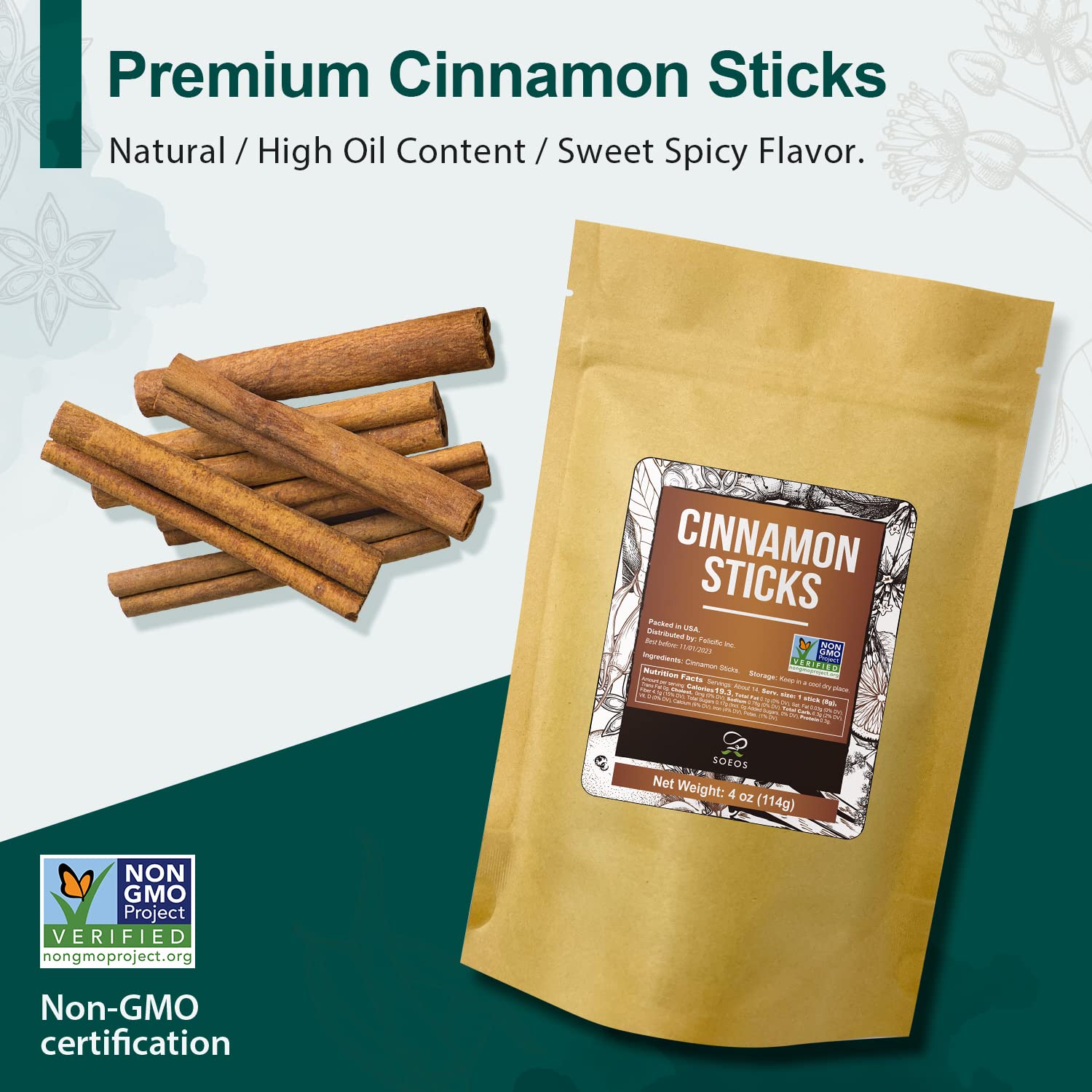 Cinnamon Sticks + Star Anise + Whole Cloves, 12 oz